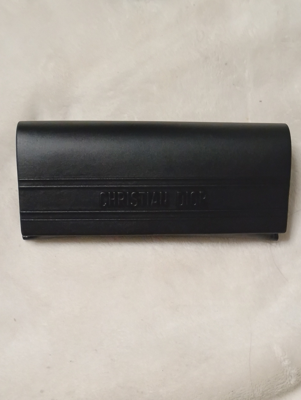 Dior Black Eyeglass Case with Embossed Logo